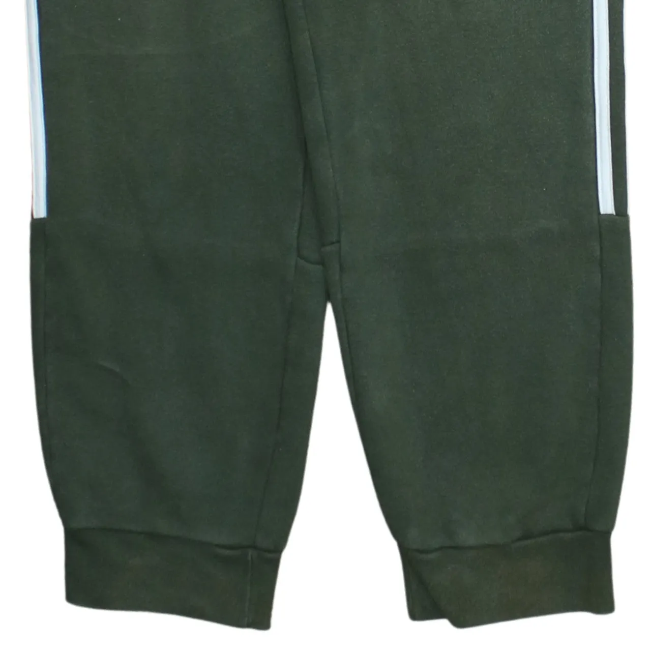 Adidas Dark Green Joggers Men’s Medium Three Stripe Logo Fleece Cuffed Sweatpants sold by Vintage Club product image thumbnail 4