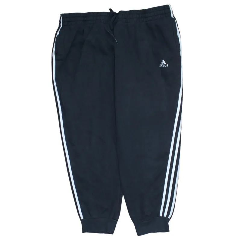 Adidas Black Joggers Women’s 3XL Three Stripe Cuffed Sweatpants Embroidered Logo Track Bottoms sold by Vintage Club