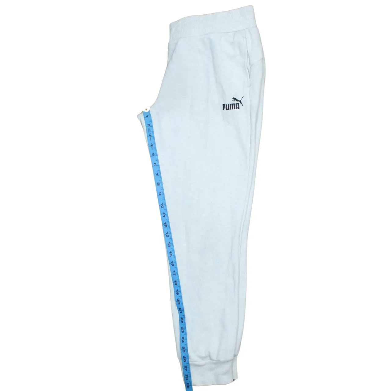 Puma White Joggers Women’s Large Printed Logo Elasticated Cuffs Casual Sweatpants sold by Vintage Club product image thumbnail 5