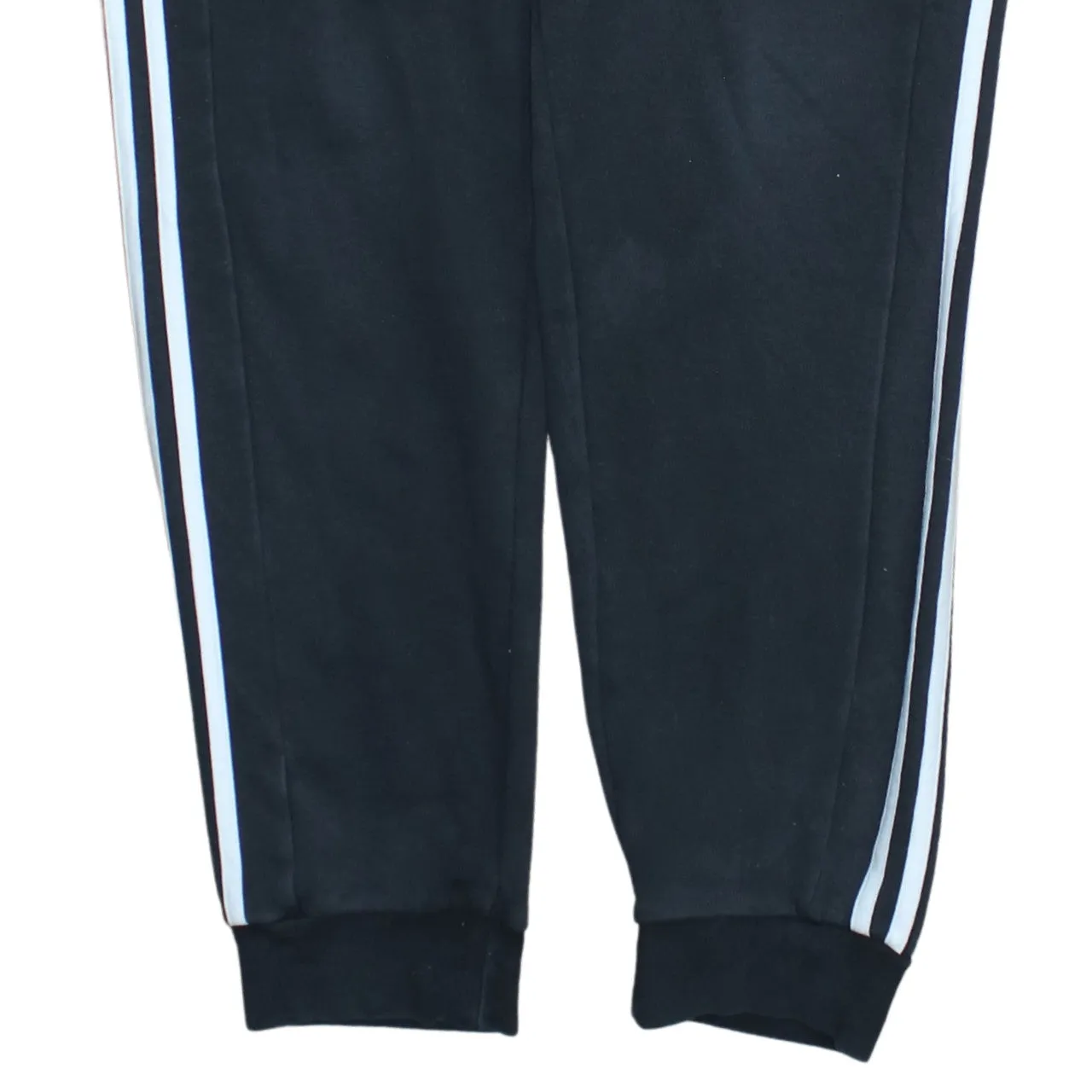 Adidas Black Joggers Sweatpants Men's Large Three Stripe Embroidered Logo Cuffed Bottoms sold by Vintage Club product image thumbnail 4