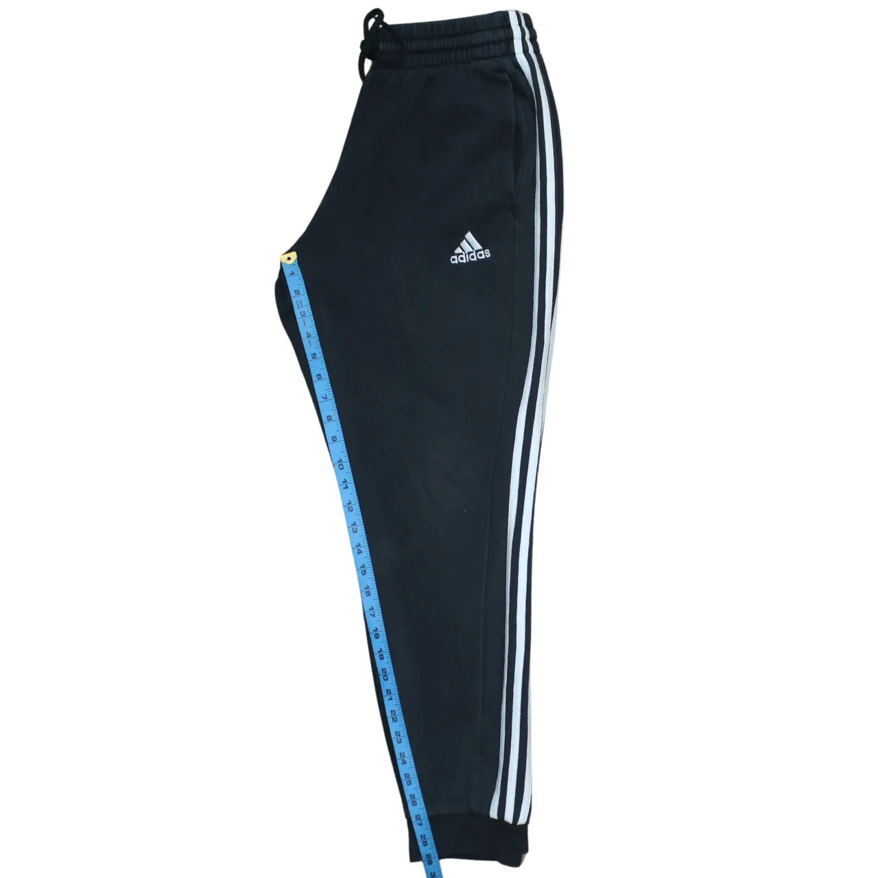 Adidas Black Joggers Sweatpants Men's Large Three Stripe Embroidered Logo Cuffed Bottoms sold by Vintage Club product image thumbnail 5