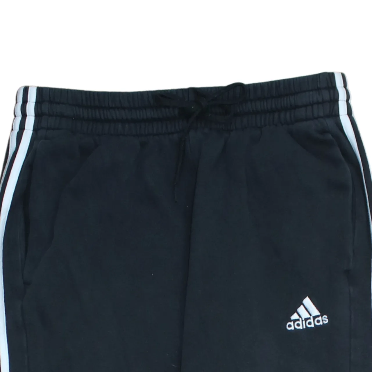 Adidas Black Joggers Sweatpants Men's Large Three Stripe Embroidered Logo Cuffed Bottoms sold by Vintage Club product image thumbnail 3