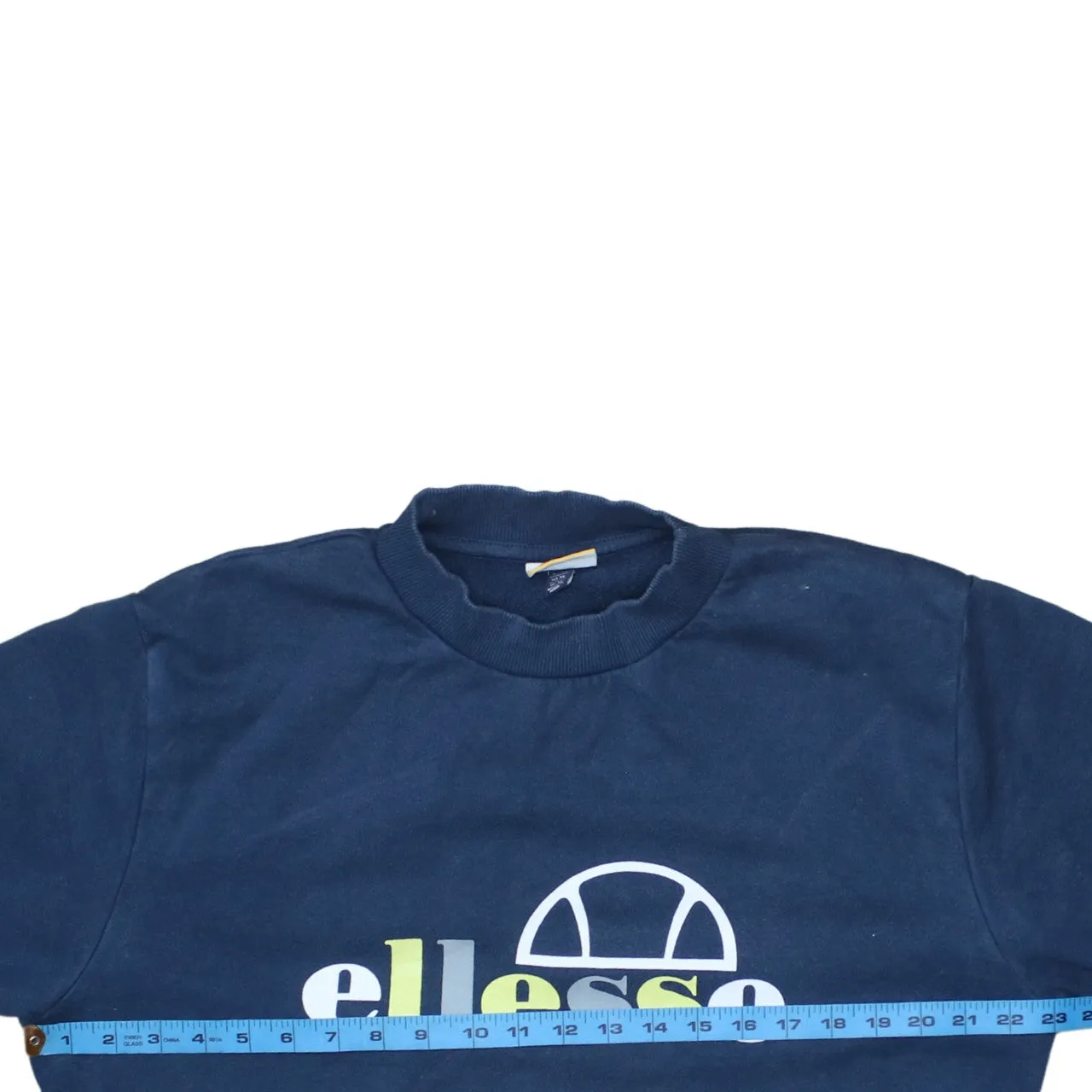 Ellesse Navy Blue Sweatshirt Men's XLarge Printed Logo Ribbed Cuffs Crewneck Pullover sold by Vintage Club product image thumbnail 5