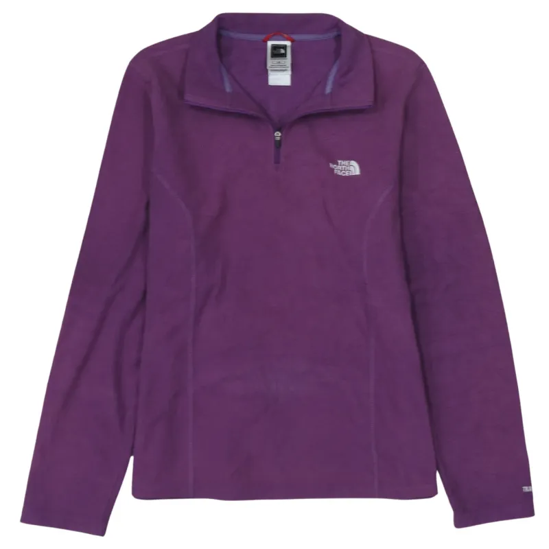 The North Face Purple Fleece Jumper Women’s Large Half Zip Embroidered Logo Pullover Top made by The North Face