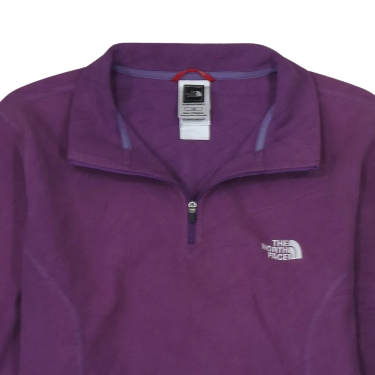The North Face Purple Fleece Jumper Women’s Large Half Zip Embroidered Logo Pullover Top sold by Vintage Club product image thumbnail 3
