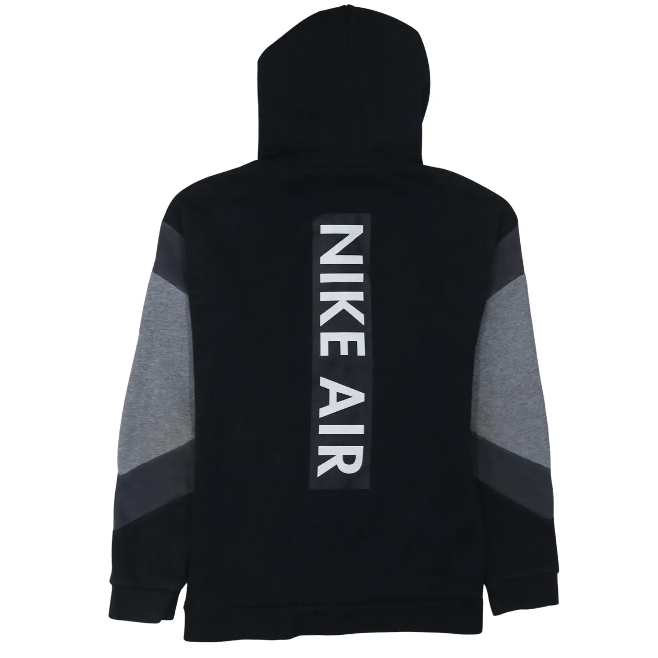Nike Black Full Zip Hoodie Men's Small Nike Air Printed Logo Colour Block Sweatshirt sold by Vintage Club product image thumbnail 2