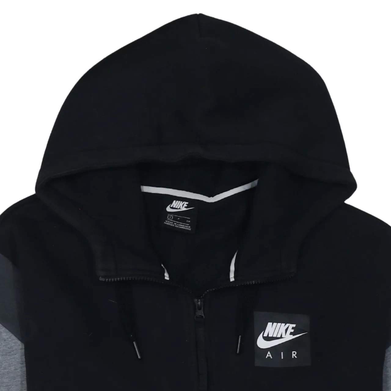 Nike Black Full Zip Hoodie Men's Small Nike Air Printed Logo Colour Block Sweatshirt sold by Vintage Club product image thumbnail 3