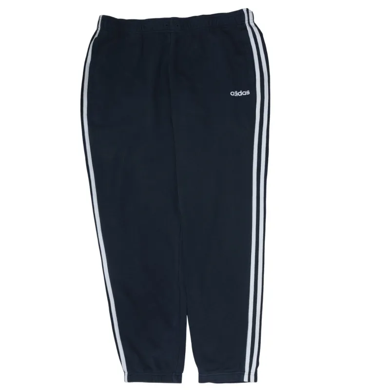 Adidas Navy Blue Joggers Men's XXLarge Three Stripe Sides Embroidered Logo Sweatpants sold by Vintage Club