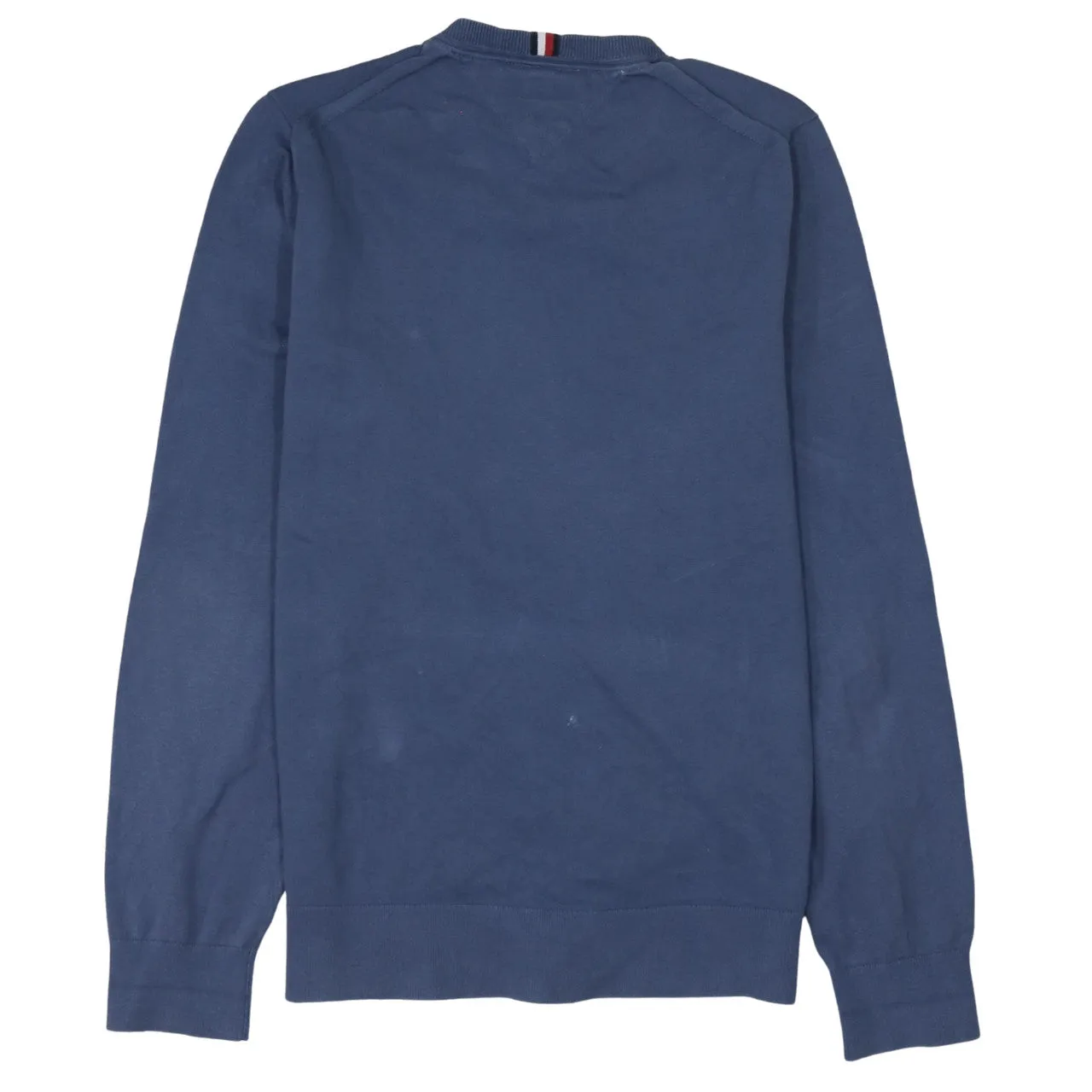 Tommy Hilfiger Blue Sweatshirt Women’s Medium Embroidered Flag Logo Crewneck Pullover Jumper sold by Vintage Club product image thumbnail 2