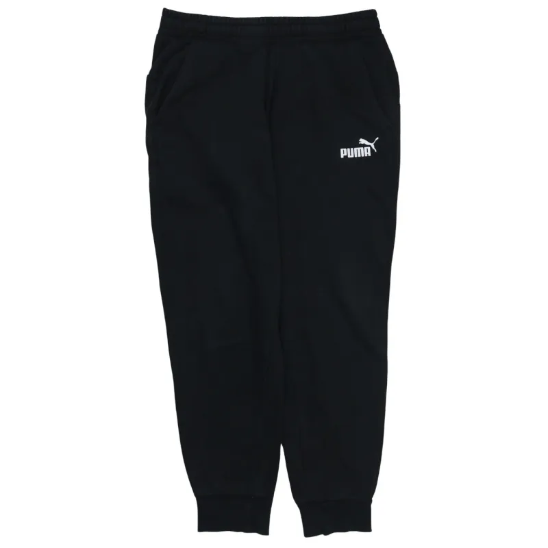 Puma Black Joggers Men’s Large Printed Logo Elastic Waist Cuffed Hem Sweatpants sold by Vintage Club