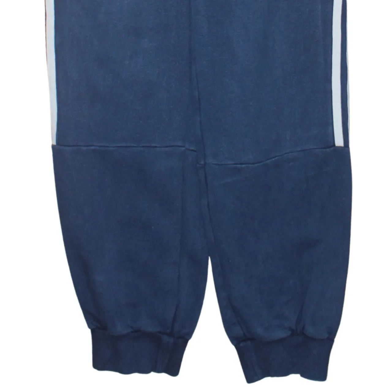 Adidas Navy Blue Joggers Men’s Large Elasticated Cuffs Side Stripes Printed Logo Sweatpants sold by Vintage Club product image thumbnail 4