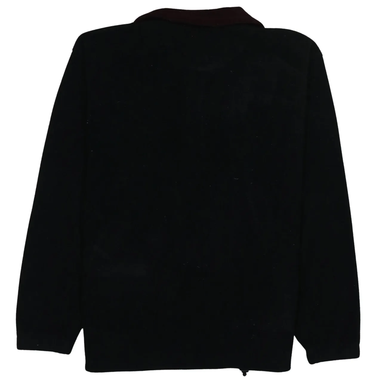 Champion Black Fleece Jumper Men’s XLarge Quarter Zip Embroidered Logo Burgundy Collar Pullover sold by Vintage Club product image thumbnail 2