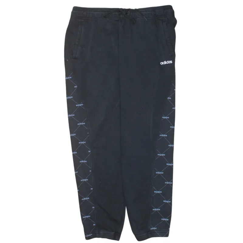 Adidas Black Joggers Women’s Large Logo Side Panels Elastic Waist Sweatpants sold by Vintage Club