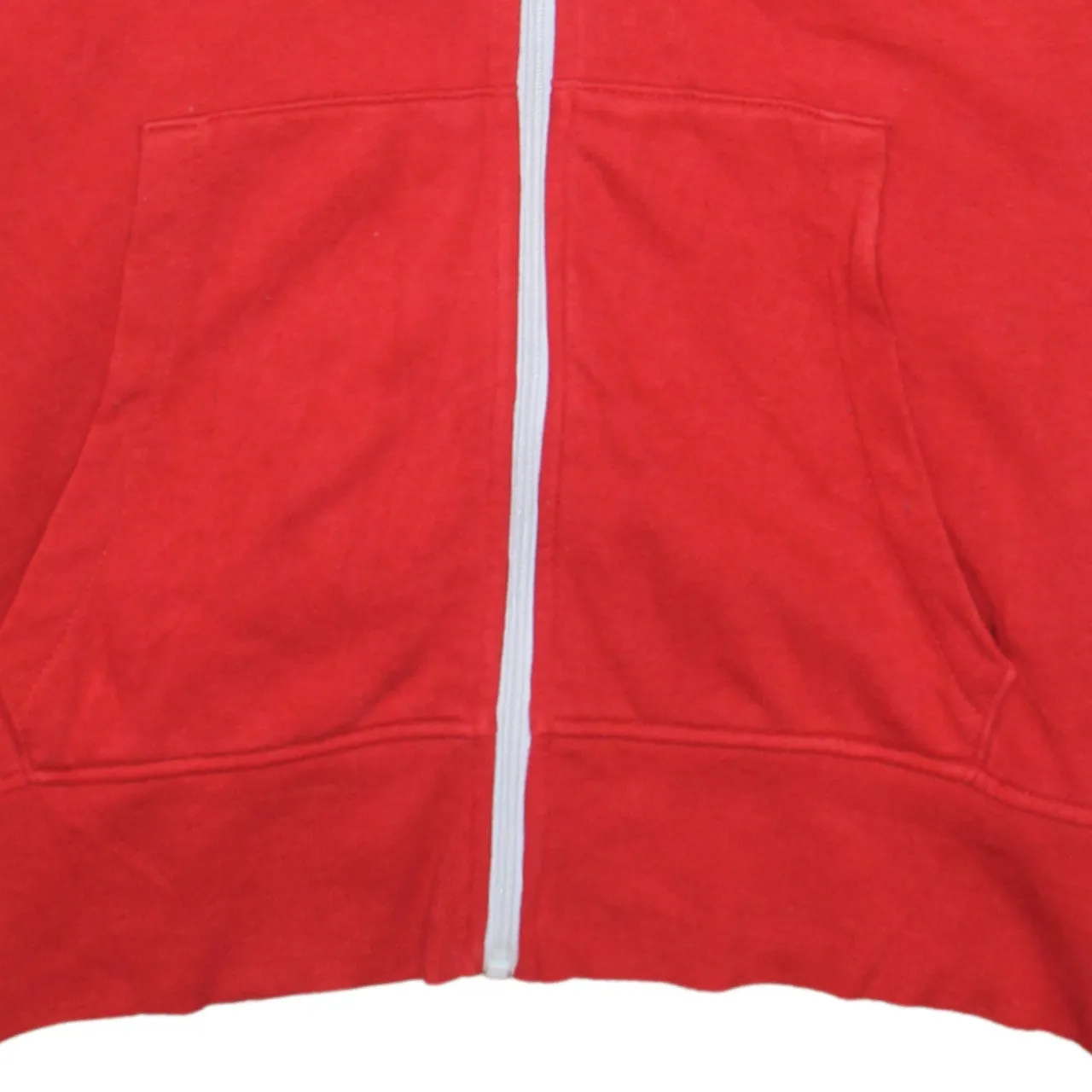 Fila Red Zip Hoodie Women's Large Printed Logo Drawstring Hood Split Pocket Sweatshirt sold by Vintage Club product image thumbnail 4