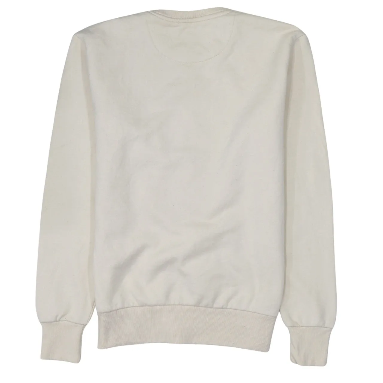 Ellesse Cream Sweatshirt Men's Medium Printed Crest Logo Ribbed Cuffs Crewneck Pullover sold by Vintage Club product image thumbnail 2