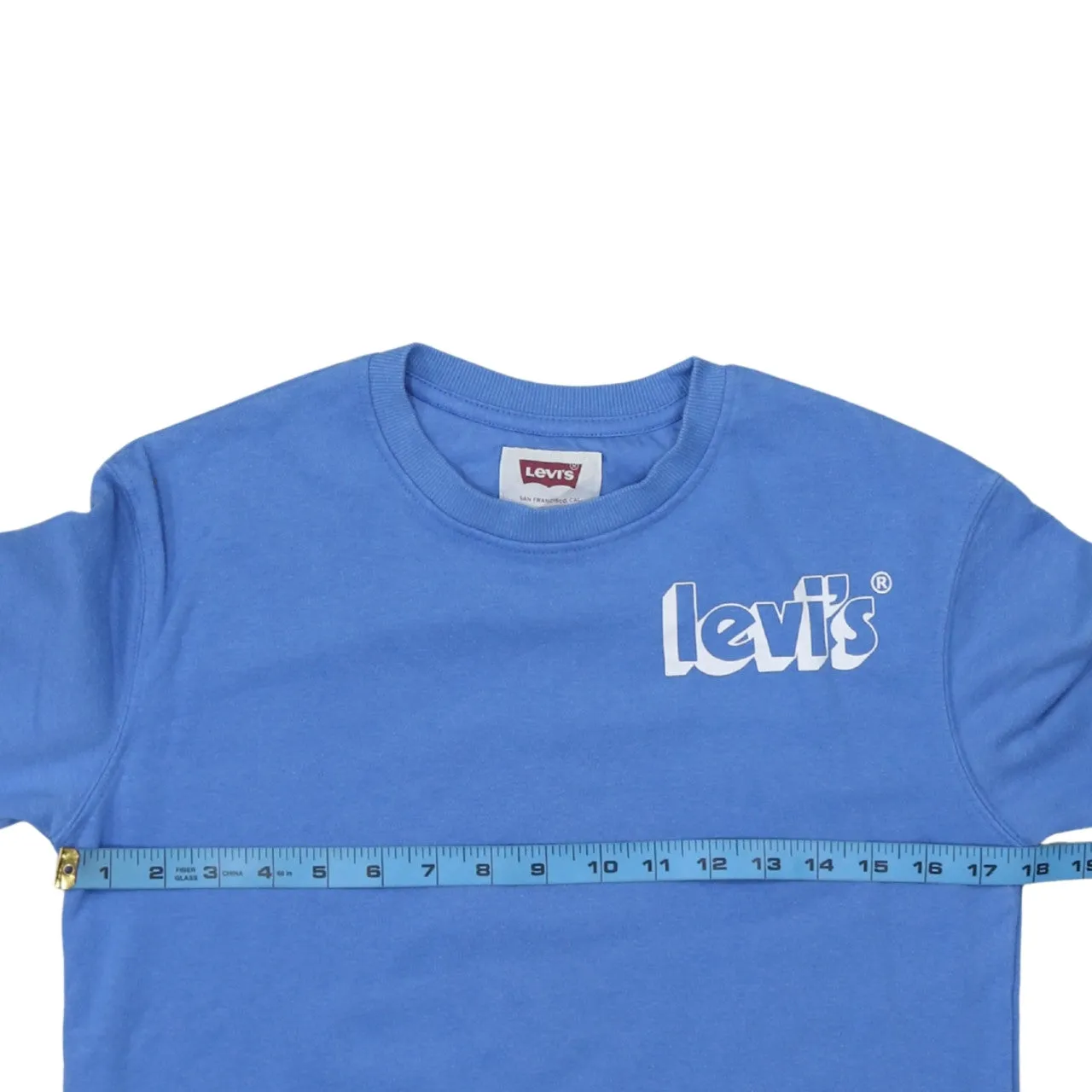 Levi's Blue Sweatshirt Men's XSmall Printed Chest Logo Ribbed Cuffs Crewneck Pullover sold by Vintage Club product image thumbnail 5