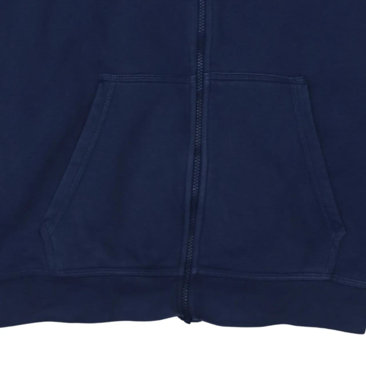 Nike Navy Blue Full Zip Hoodie Women’s XLarge Embroidered Swoosh Split Pocket Sweatshirt sold by Vintage Club product image thumbnail 4