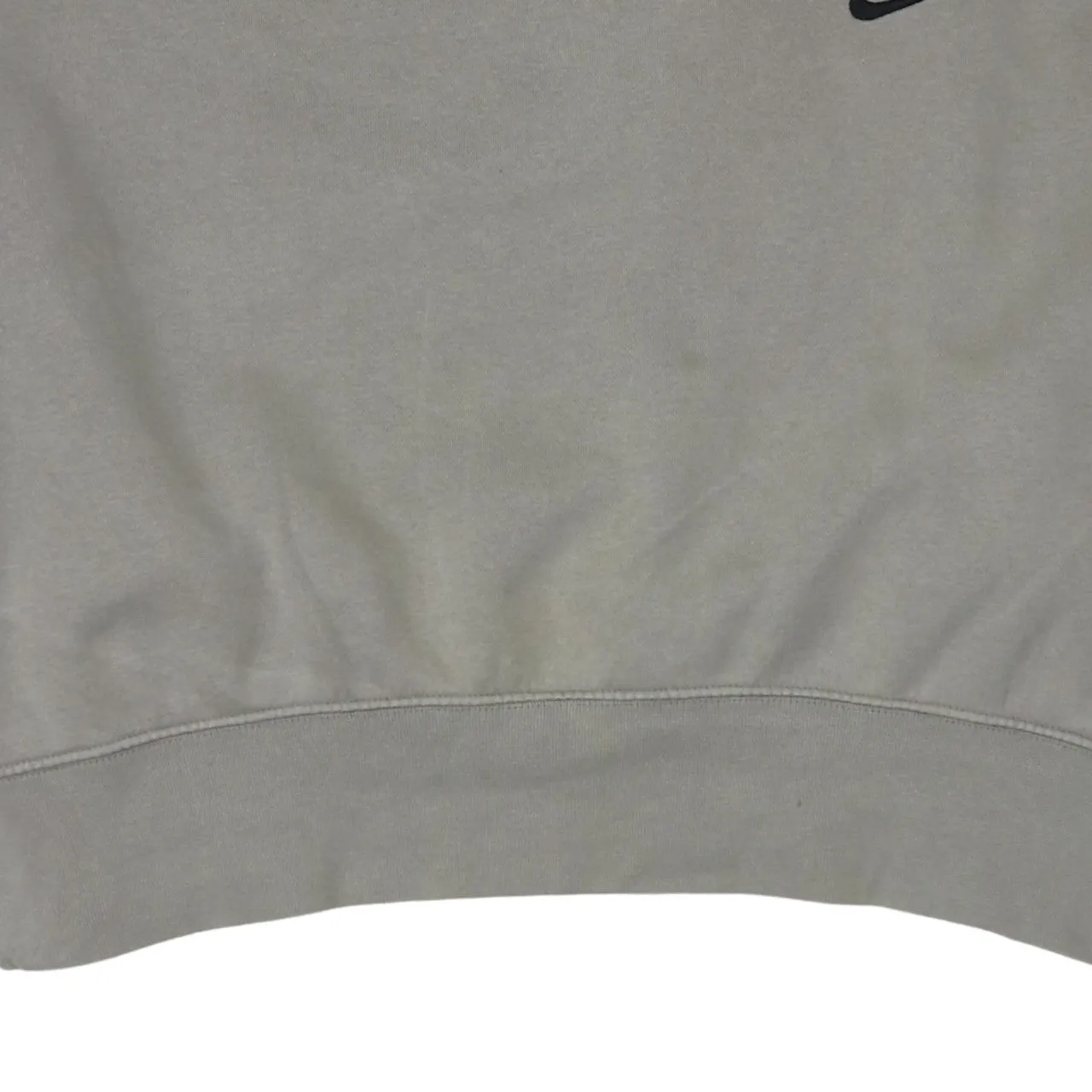 Nike Grey Sweatshirt Women’s Small Embroidered Swoosh Cropped Ribbed Crewneck Pullover sold by Vintage Club product image thumbnail 4