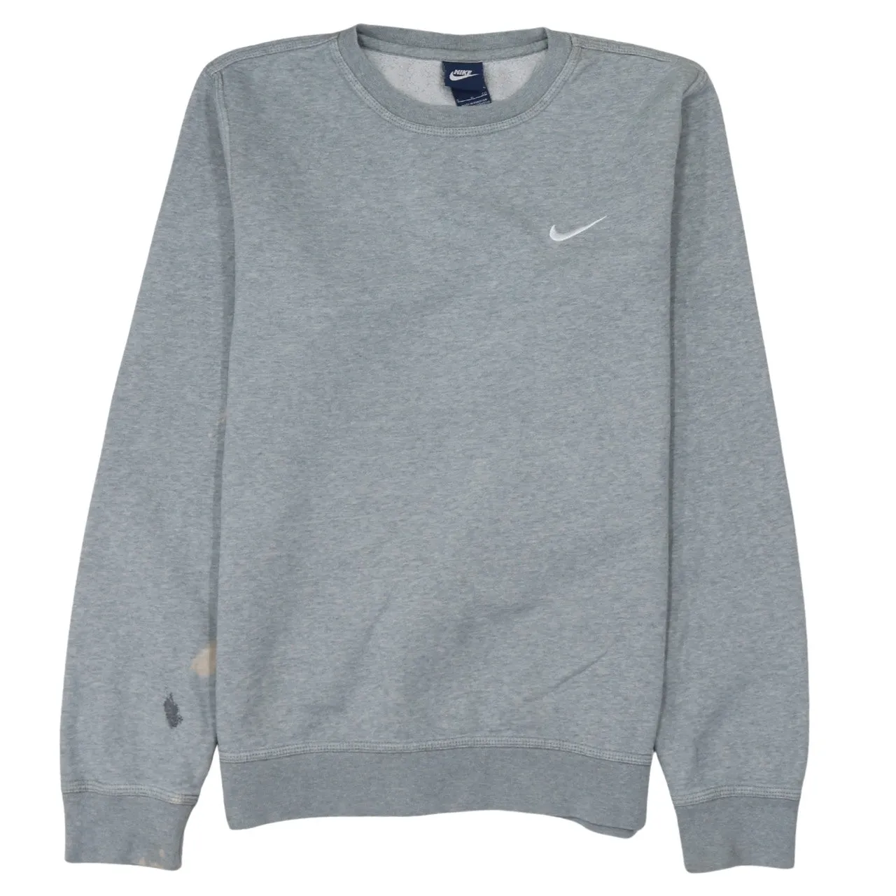 Nike Grey Sweatshirt Men's Small Embroidered Swoosh Crewneck Pullover Fleece Jumper sold by Vintage Club