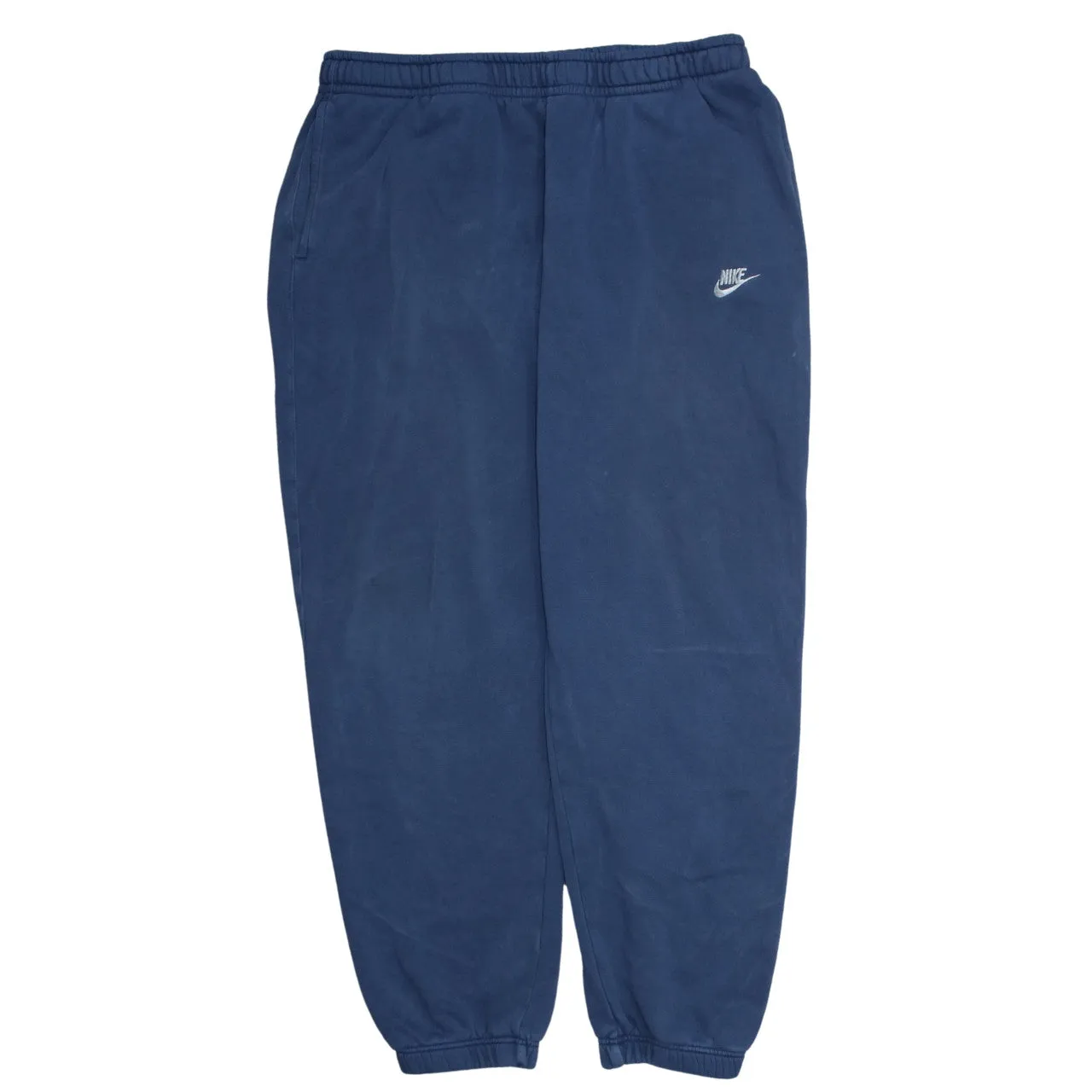 Nike Navy Blue Joggers Men's XXL Embroidered Swoosh Elastic Cuffs Fleece Sweatpants sold by Vintage Club