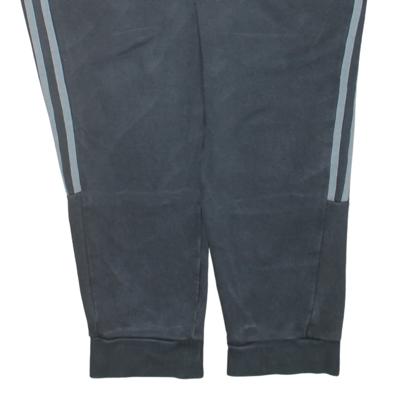 Adidas Dark Grey Joggers Men's XLarge Three Stripe Cuffed Fleece Sweatpants sold by Vintage Club product image thumbnail 4