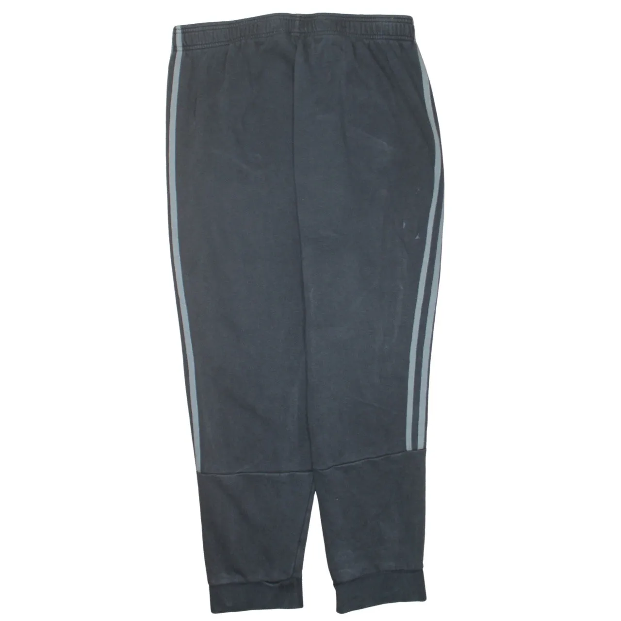 Adidas Dark Grey Joggers Men's XLarge Three Stripe Cuffed Fleece Sweatpants sold by Vintage Club product image thumbnail 2