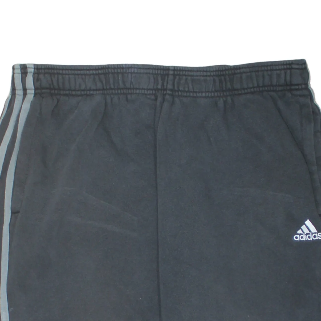 Adidas Dark Grey Joggers Men's XLarge Three Stripe Cuffed Fleece Sweatpants sold by Vintage Club product image thumbnail 3