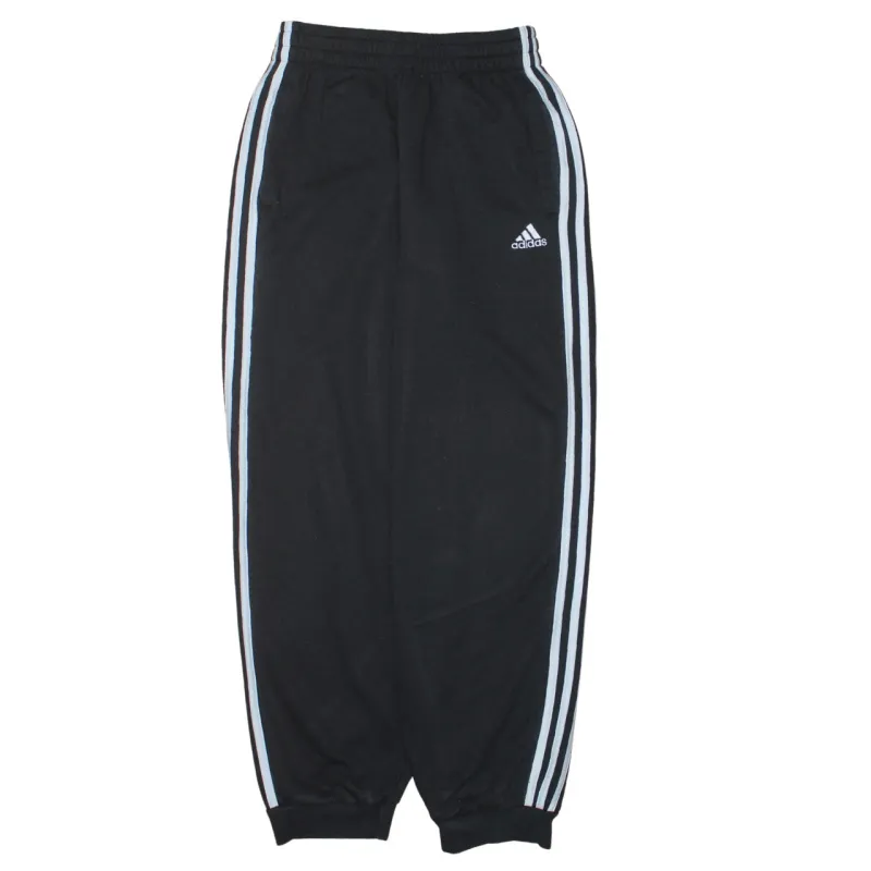 Adidas Black Joggers Women’s Medium Three Stripe Cuffed Hem Embroidered Logo Sweatpants sold by Vintage Club
