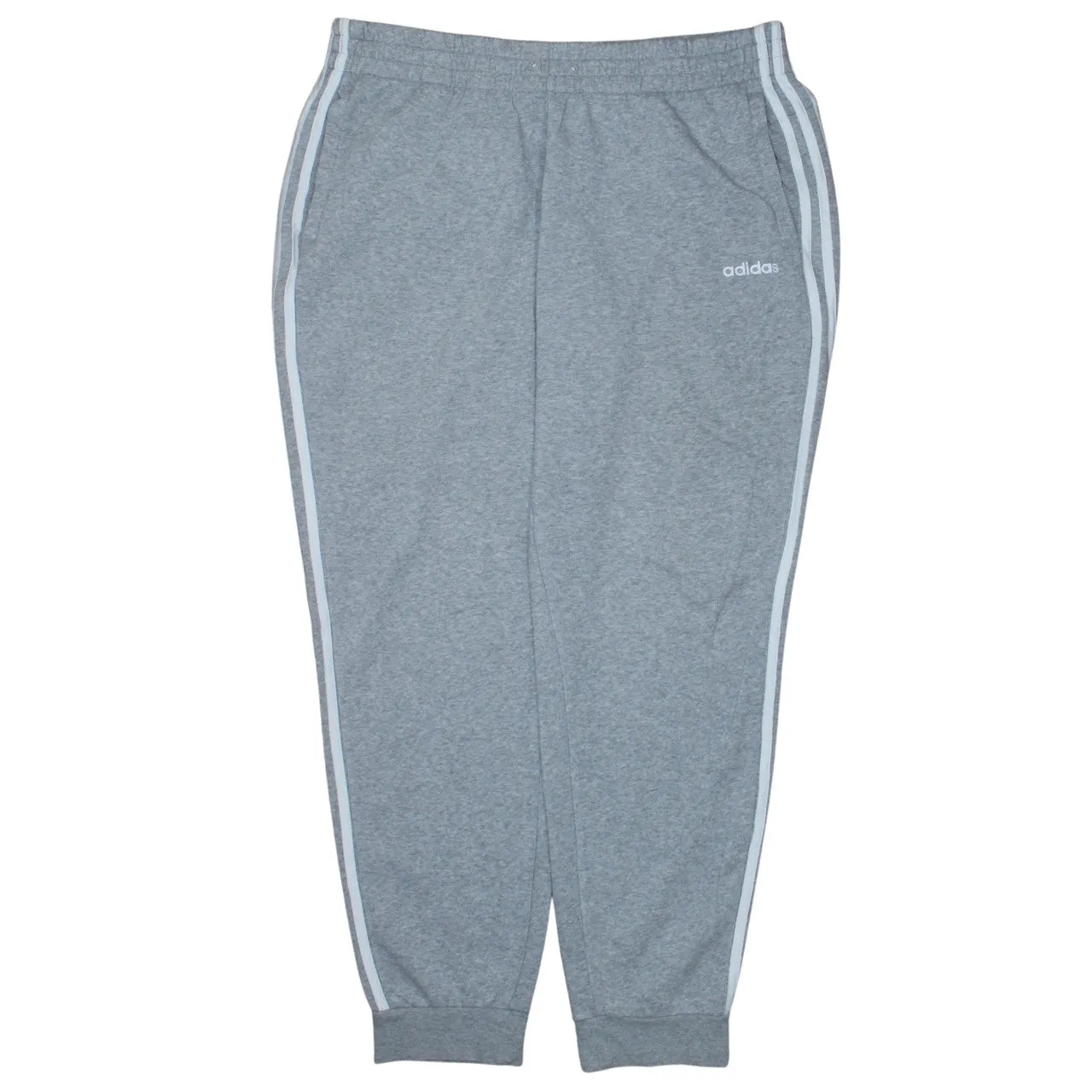 Adidas Grey Joggers Women’s XLarge Embroidered Logo Cuffed Fleece Three Stripe Sweatpants sold by Vintage Club