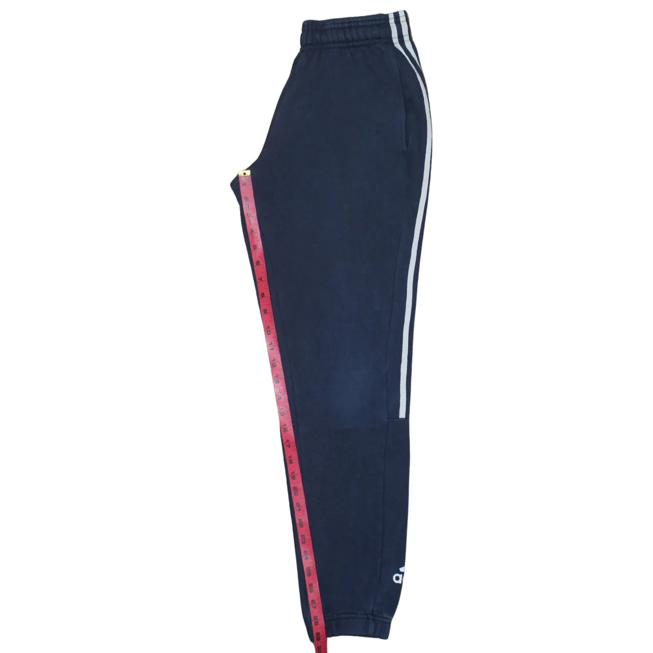 Adidas Navy Blue Joggers Men's Small Three Stripe Legs Embroidered Logo Sweatpants sold by Vintage Club product image thumbnail 5