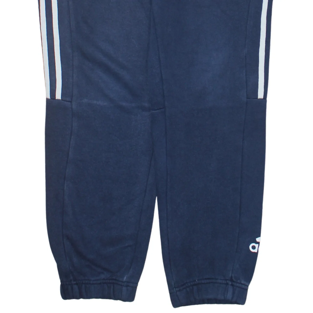 Adidas Navy Blue Joggers Men's Small Three Stripe Legs Embroidered Logo Sweatpants sold by Vintage Club product image thumbnail 4