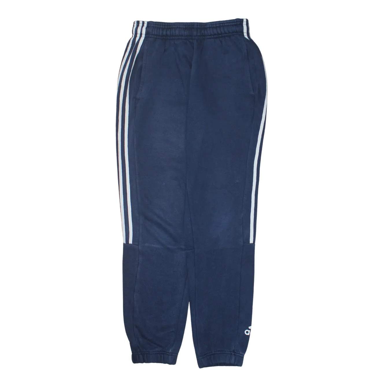 Adidas Navy Blue Joggers Men's Small Three Stripe Legs Embroidered Logo Sweatpants sold by Vintage Club