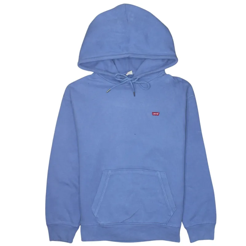 Levi's Light Blue Hoodie Men's Small Embroidered Logo Drawstring Pullover Sweatshirt sold by Vintage Club