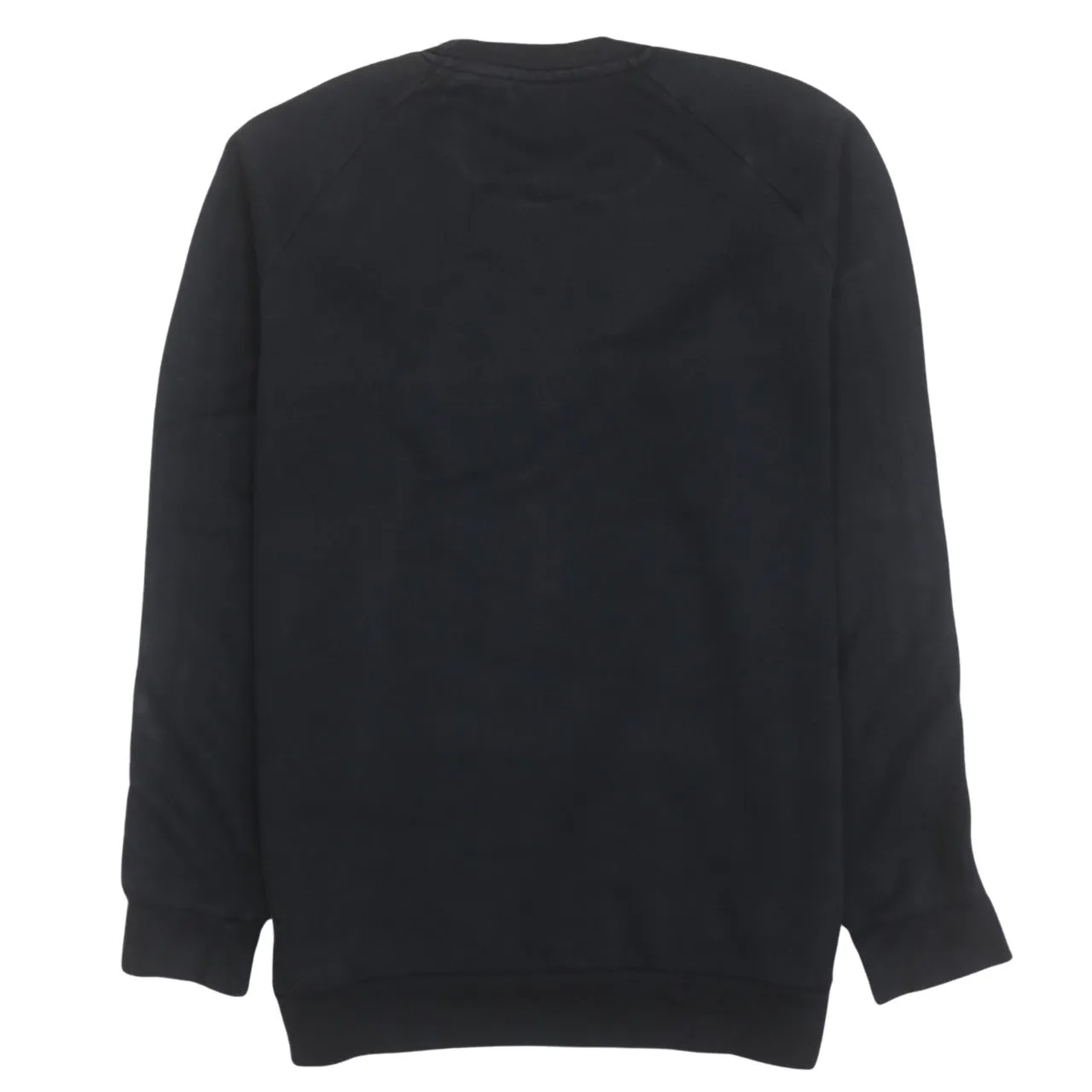 Adidas Black Sweatshirt Men's Medium Trefoil Embroidered Logo Three Stripe Sleeves Pullover Top sold by Vintage Club product image thumbnail 2