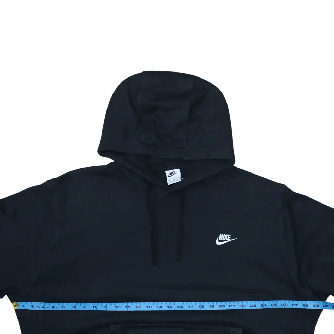 Nike Black Hoodie Men’s XXLarge Embroidered Swoosh Logo Front Pocket Pullover Sweatshirt sold by Vintage Club product image thumbnail 5