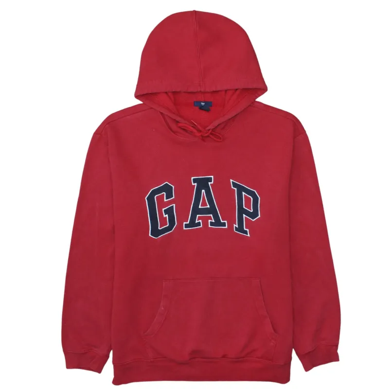 Gap Burgundy Red Hoodie Men's XLarge Embroidered Logo Front Pocket Pullover Sweatshirt made by GAP