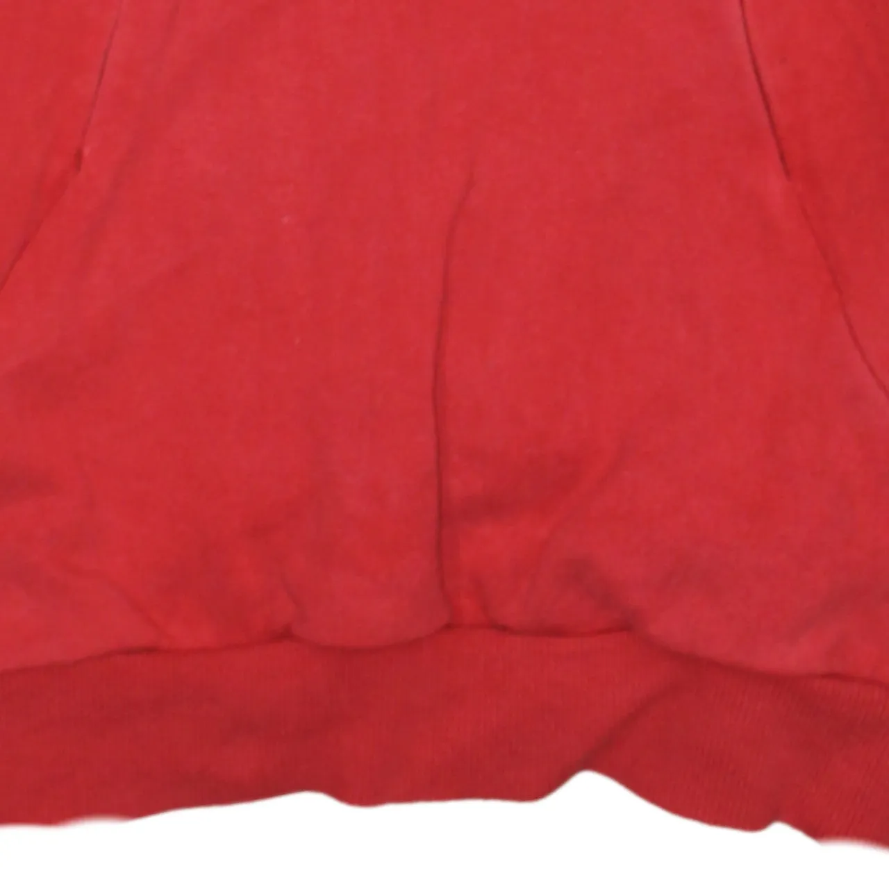 Adidas Red Hoodie Men’s Medium Printed Trefoil Logo Front Pocket Longline Sweatshirt sold by Vintage Club product image thumbnail 4