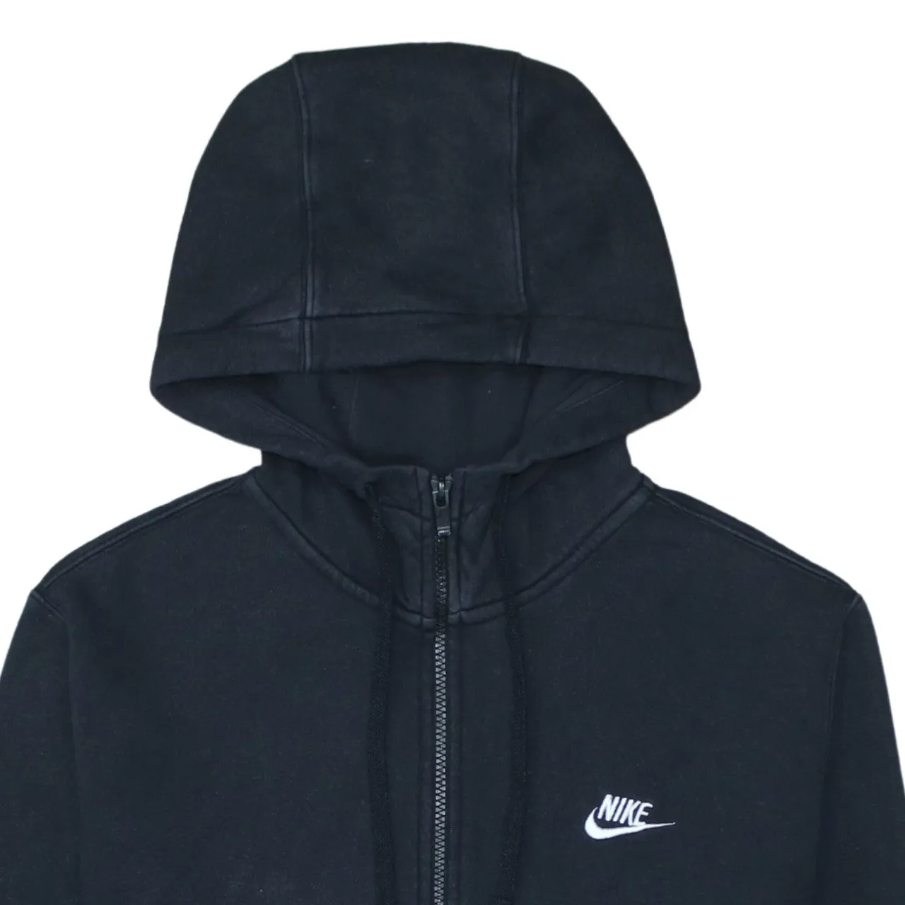 Nike Black Half Zip Hoodie Men's Large Embroidered Swoosh Front Pocket Pullover Sweatshirt sold by Vintage Club product image thumbnail 3