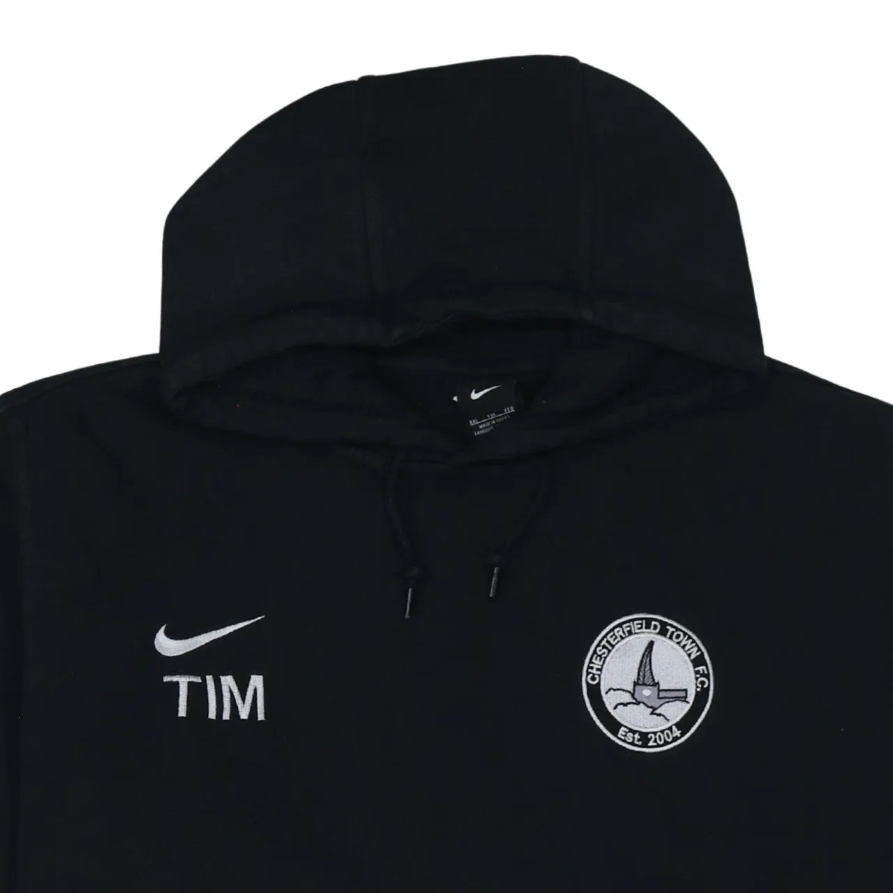 Nike Black Hoodie Men's XXLarge Embroidered Swoosh Chest Badge Front Pocket Sweatshirt sold by Vintage Club product image thumbnail 3