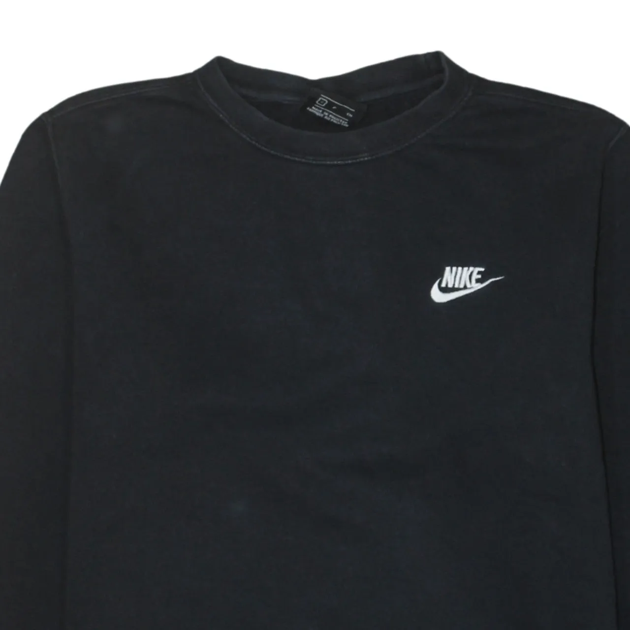 Nike Black Sweatshirt Men's Small Embroidered Swoosh Logo Crewneck Pullover Jumper sold by Vintage Club product image thumbnail 3