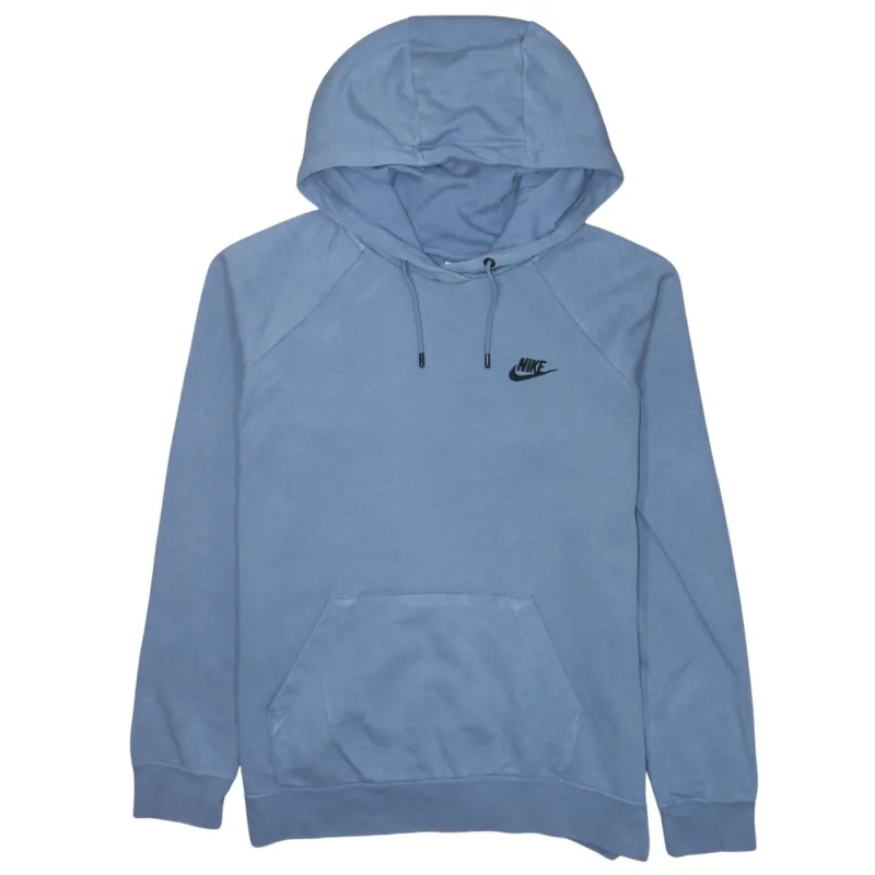 Nike Light Blue Hoodie Men’s Large Embroidered Swoosh Logo Front Pocket Pullover Sweatshirt sold by Vintage Club