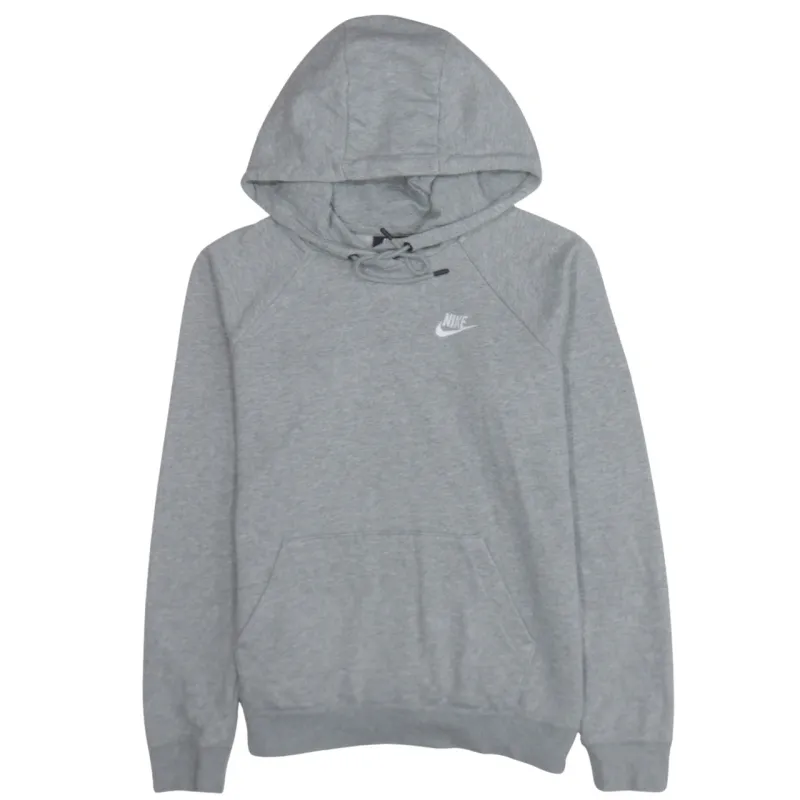 Nike Grey Hoodie Men’s Small Embroidered Swoosh Logo Drawstring Pullover Sweatshirt sold by Vintage Club
