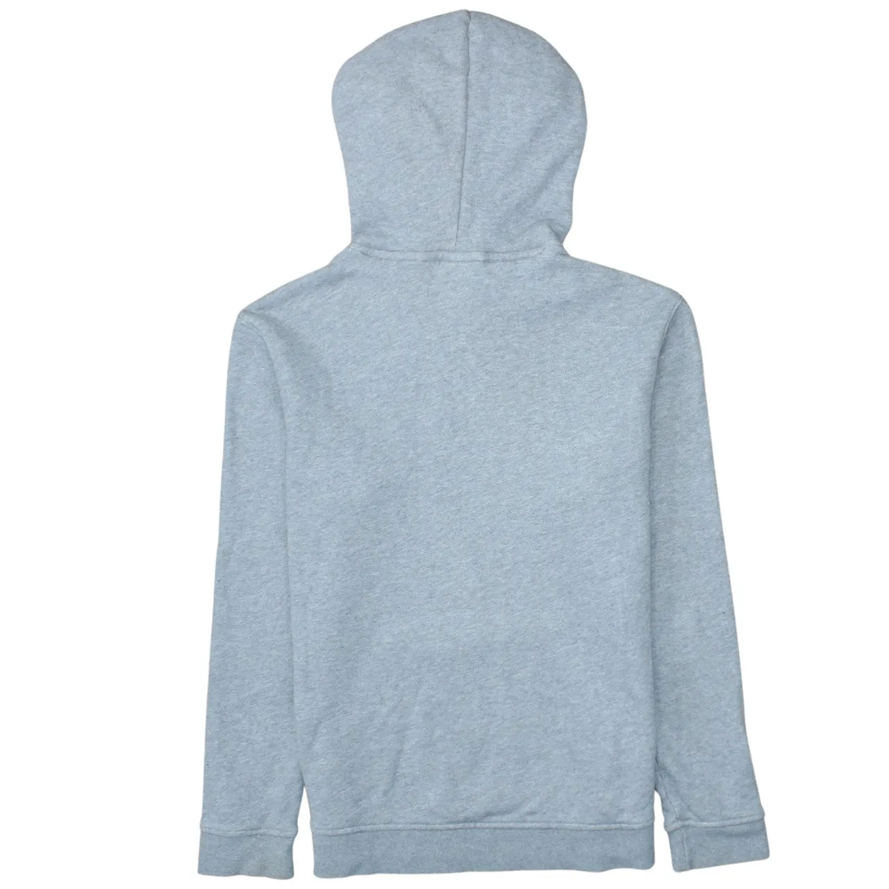 Adidas Light Grey Hoodie Women's Small Trefoil Printed Logo Front Pocket Pullover Sweatshirt sold by Vintage Club product image thumbnail 2