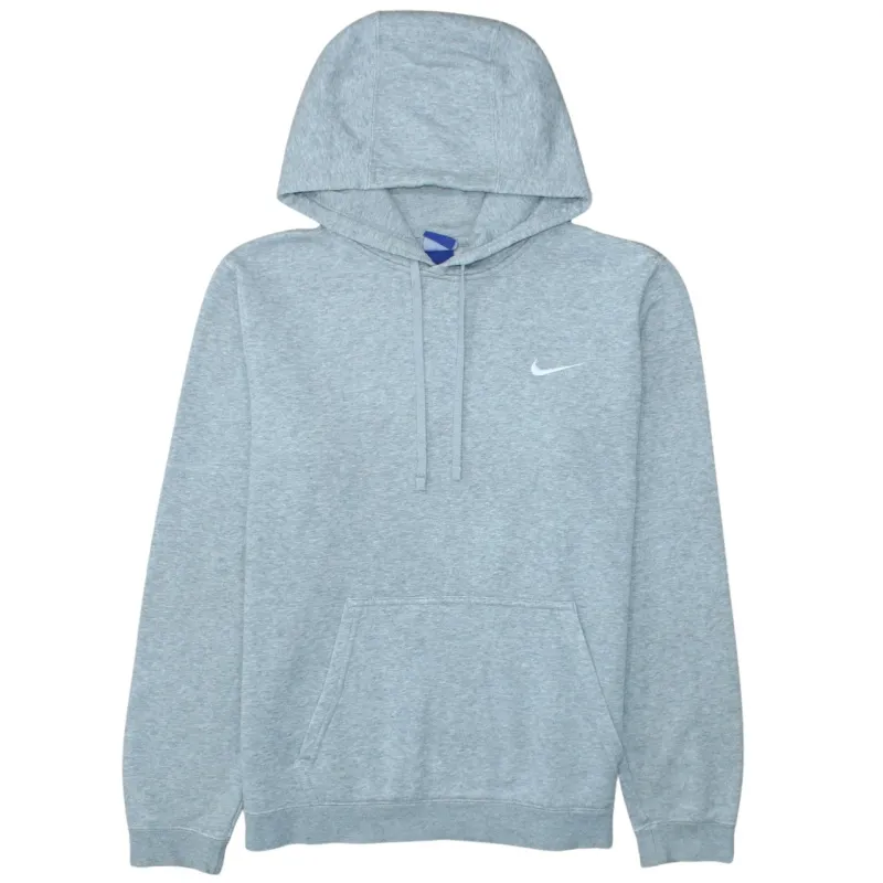 Nike Light Grey Hoodie Men's Medium Embroidered Swoosh Front Pocket Pullover Sweatshirt sold by Vintage Club