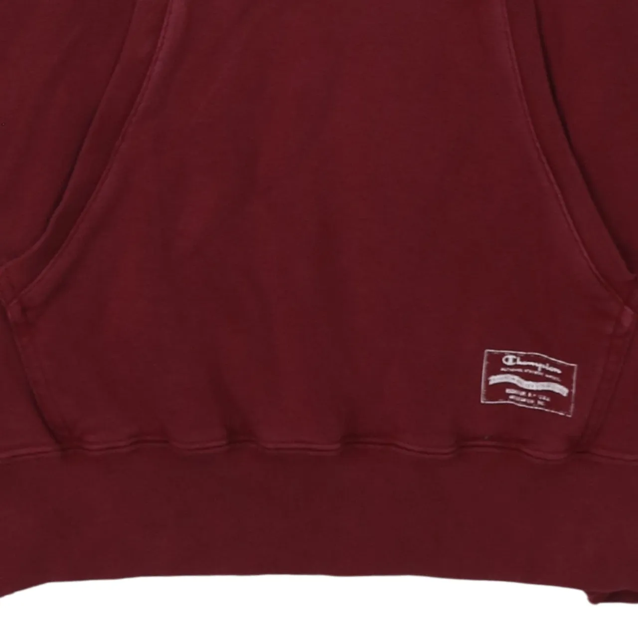 Champion Burgundy Red Hoodie Women's Large Printed Logo Athl Dept 64 Pullover Sweatshirt sold by Vintage Club product image thumbnail 4