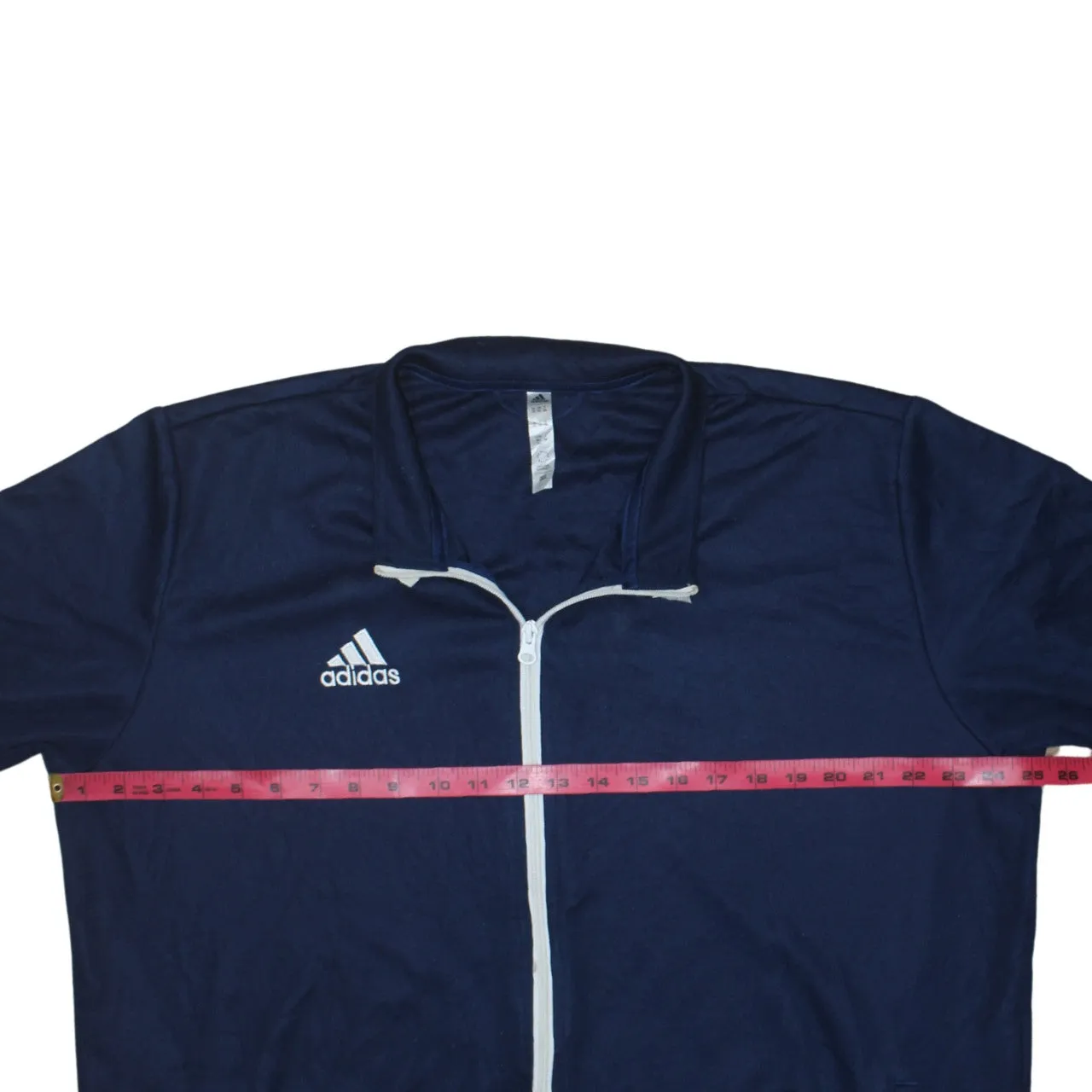 Adidas Navy Blue Track Jacket Women’s XXLarge Full Zip Embroidered Logo Lightweight Top sold by Vintage Club product image thumbnail 5