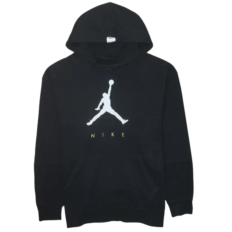 Jordan Black Hoodie Women's XXLarge Printed Jumpman Logo Front Pocket Pullover Sweatshirt sold by Vintage Club