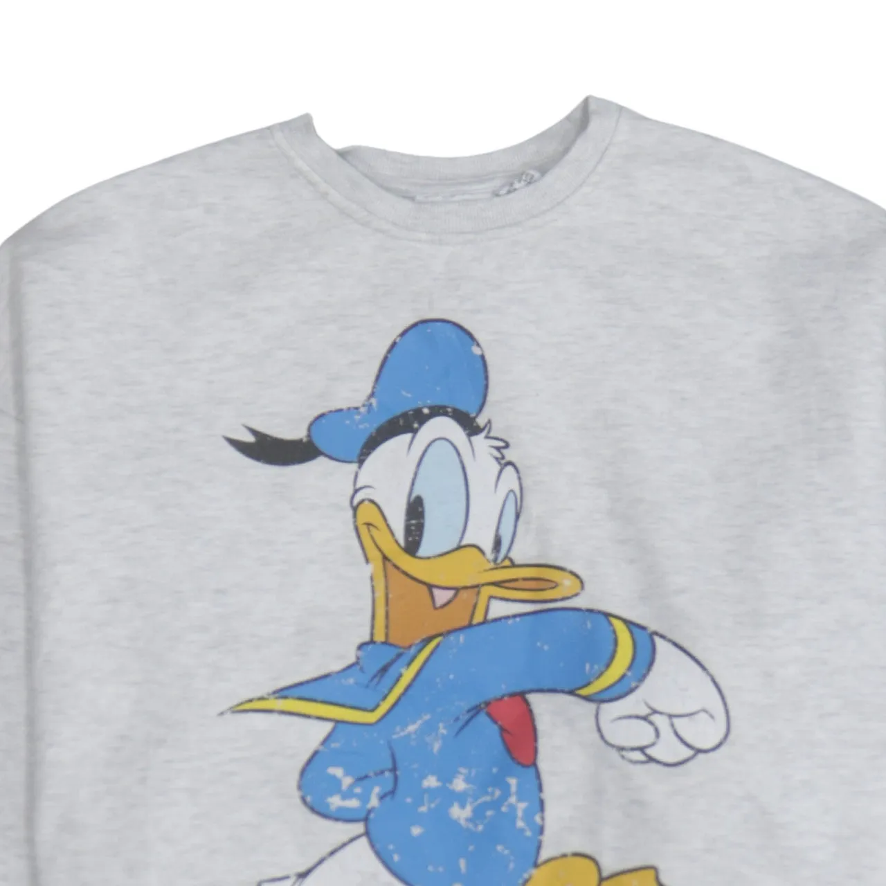 Disney Grey Donald Duck Sweatshirt Women's Medium Printed Front Back Graphic Pullover Top sold by Vintage Club product image thumbnail 3