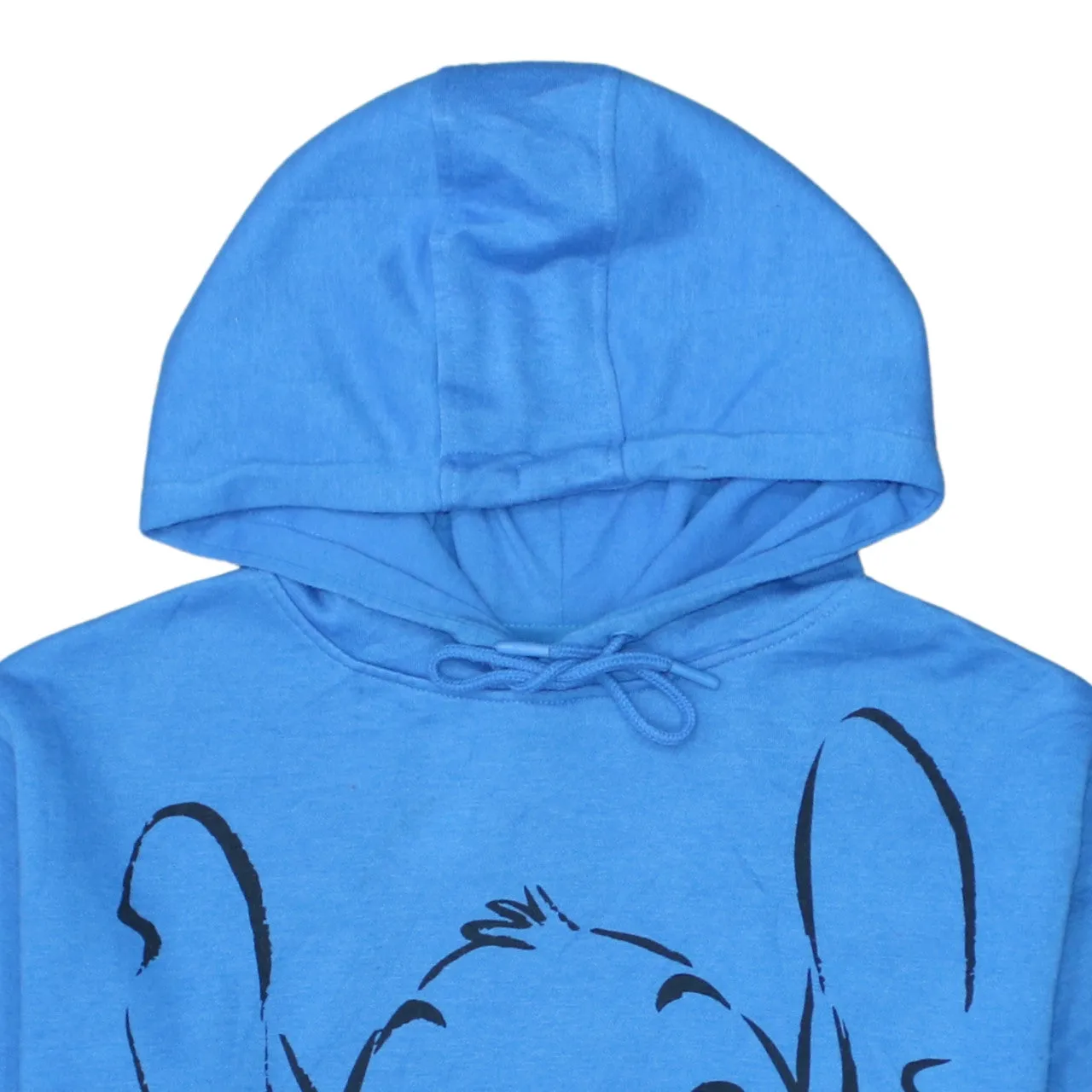 Disney Blue Hoodie Women’s Medium Printed Stitch Graphic Pullover Fleece Sweatshirt Top sold by Vintage Club product image thumbnail 3