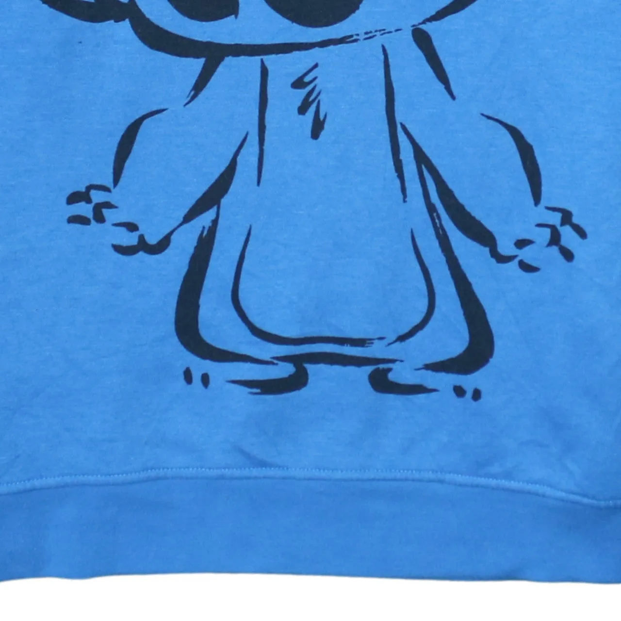 Disney Blue Hoodie Women’s Medium Printed Stitch Graphic Pullover Fleece Sweatshirt Top sold by Vintage Club product image thumbnail 4